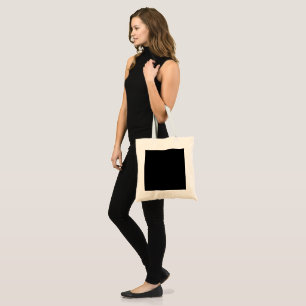 Bolsa Tote Silhueta de Gato Preto Minimalista