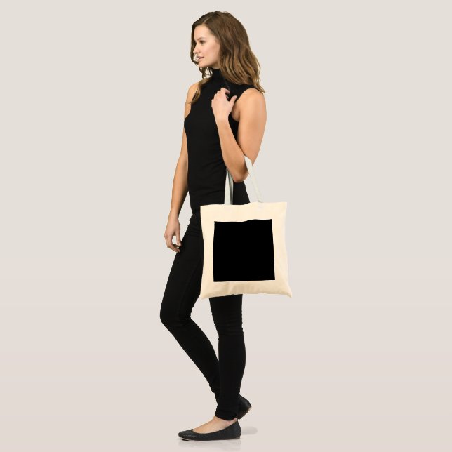 Bolsa Tote Silhueta de Gato Preto Minimalista (Frente (modelo))