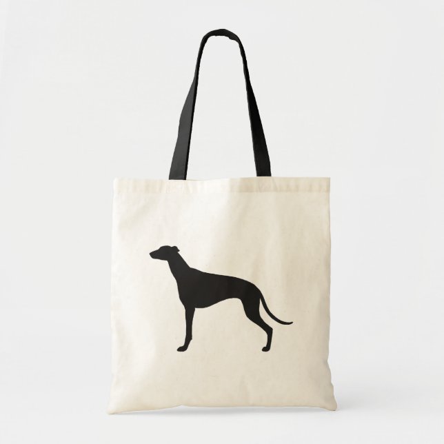 Bolsa Tote Silhueta de Greyhound (Frente)