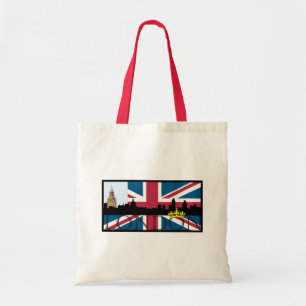 Bolsa Tote Silhueta de Londres e de Union Jack