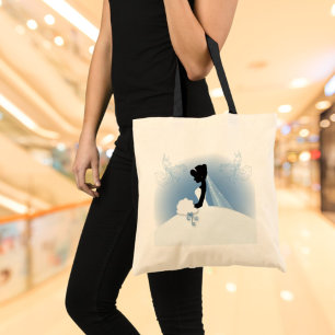 Bolsa Tote Silhueta de noiva de noiva da Equipe Noiva