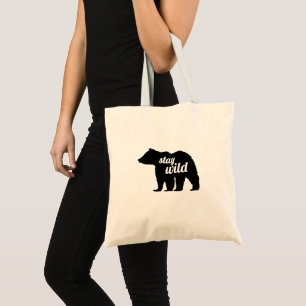 Bolsa Tote Silhueta de Urso Selvagem