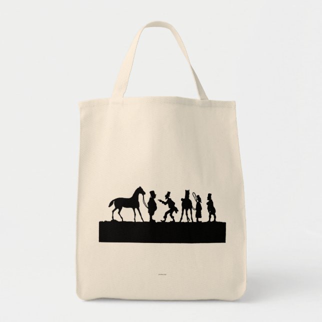 Bolsa Tote Silhueta: Negociante de cavalo (Frente)