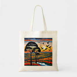 Bolsa Tote Silhuetado no pôr do sol 4