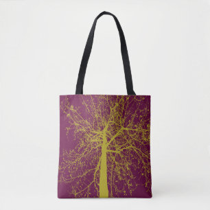 Bolsa Tote Silhuette de árvore de inverno