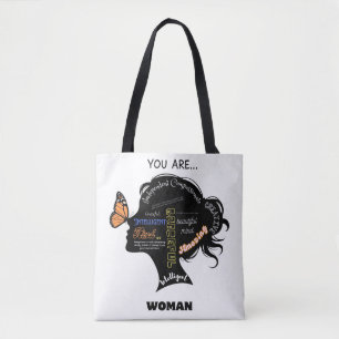 Bolsa Tote Silhuette de mulher branca e negra minimalista