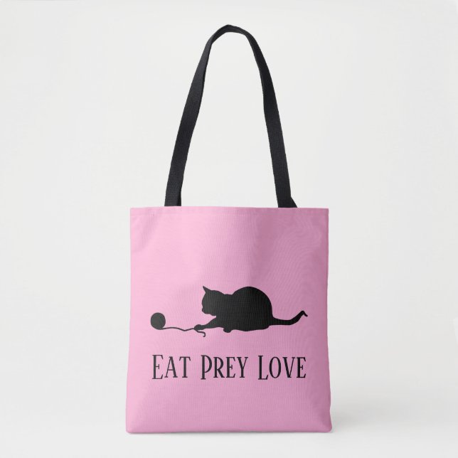 Bolsa Tote Silhuette of Cat no Play "Coma o Amor da Peia" (Frente)