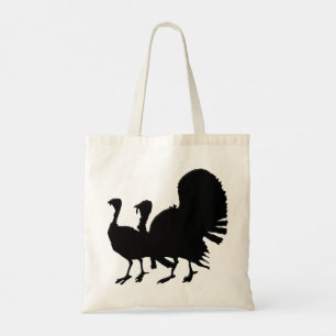 Bolsa Tote Silhuette of Turkeys