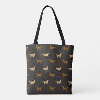 Bolsa Tote Silhuettes De Raça De ouro De Retriever, Padrão
