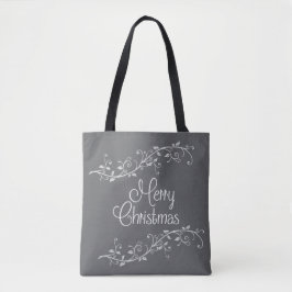Bolsa Tote Silver Flourish Felry Natal