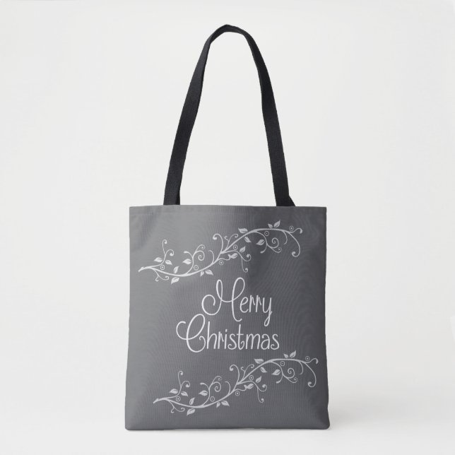 Bolsa Tote Silver Flourish Felry Natal (Frente)