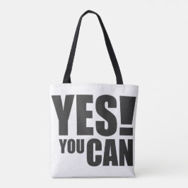 Bolsa Tote SIM, VOCÊ PODE - Design de Cotação Positiva Motiva