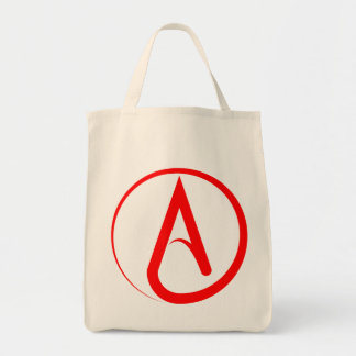 Bolsa Tote Símbolo Ateu Vermelho