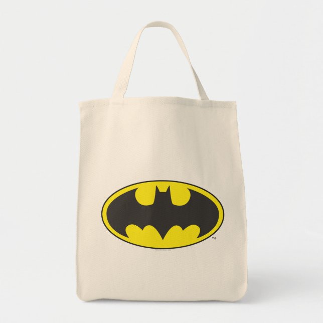 Bolsa Tote Símbolo Batman | Logotipo Oval Bat (Frente)