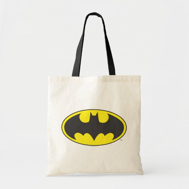 Bolsa Tote Símbolo Batman | Logotipo Oval Bat (Frente)