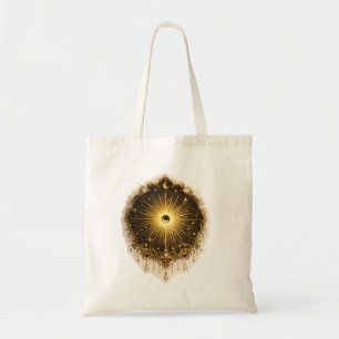 Bolsa Tote Símbolo Celestial do Sol e da Lua Equilíbrio Cósmi