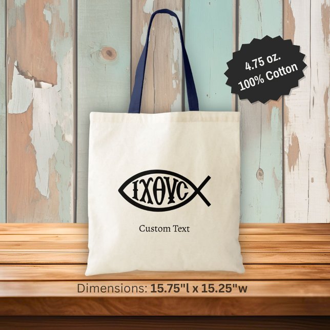 Bolsa Tote Símbolo Cristão Ichthys (Criador carregado)