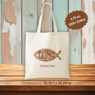 Bolsa Tote Símbolo Cristão Ichthys