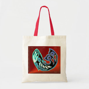 Bolsa Tote Símbolo da baleia no saco vermelho