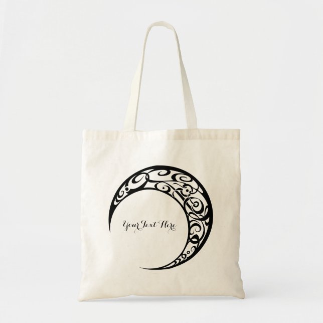 Bolsa Tote Símbolo da Lua Tribal Personalizada (Frente)
