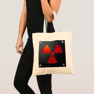 Bolsa Tote Símbolo de Alerta de Radiação Sinal de Metal Indus