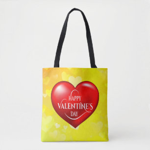 Bolsa Tote Símbolo de Amor Vermelho 3d Formatado pelo Coração