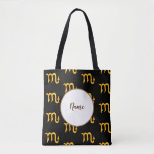 Bolsa Tote Símbolo de Astrologia de Scorpio de ouro Personali