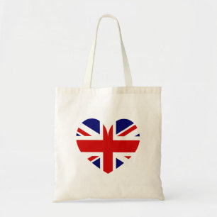 bolsa tote símbolo de coração da bandeira Union Ja