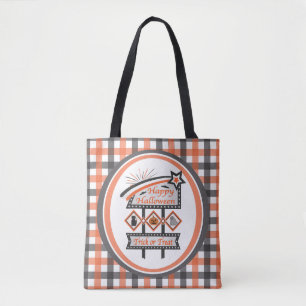 Bolsa Tote Símbolo de Dia das Bruxas da Vintagem Retroativa -