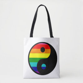Bolsa Tote Símbolo de Equilíbrio do Orgulho LGBTQ Arco-íris Y