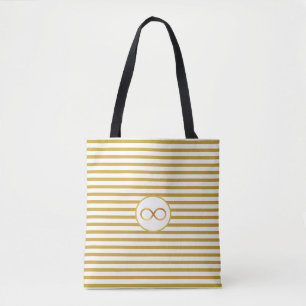 Bolsa Tote Símbolo de Infinidade Elegante e Ouro com distribu