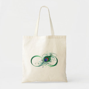 Bolsa Tote Símbolo de Infinito com Pena de Pavão