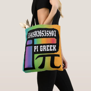BOLSA TOTE SÍMBOLO DE LETRA GREGA PI DE CHAKRAS COM COR FUNNA