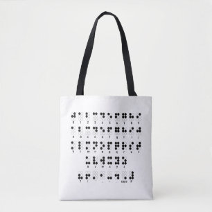 Bolsa Tote Símbolo de letras cego do alfabeto de Braille