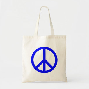 Bolsa Tote Símbolo de paz azul e branco