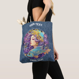 BOLSA TOTE SÍMBOLO DE PEIXES PERSONALIZADO