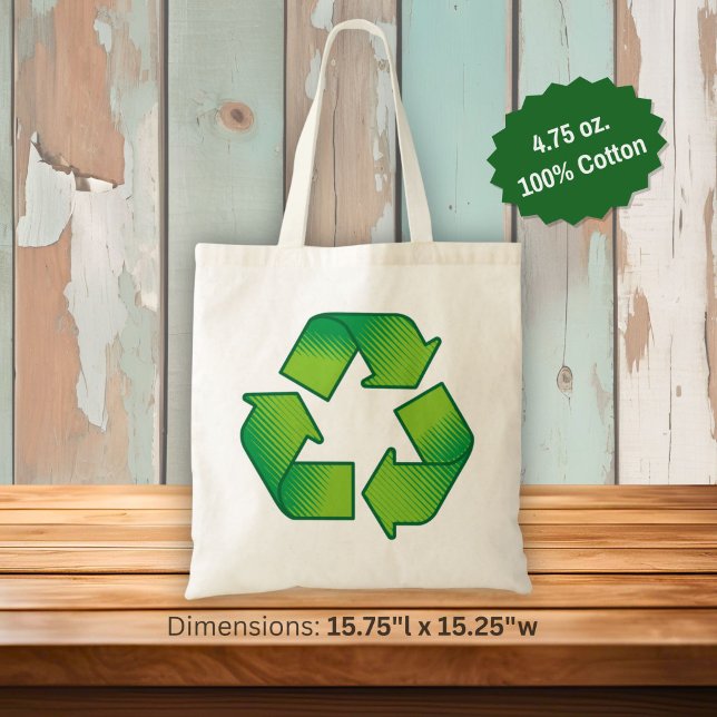Bolsa Tote Símbolo de reciclagem (Criador carregado)