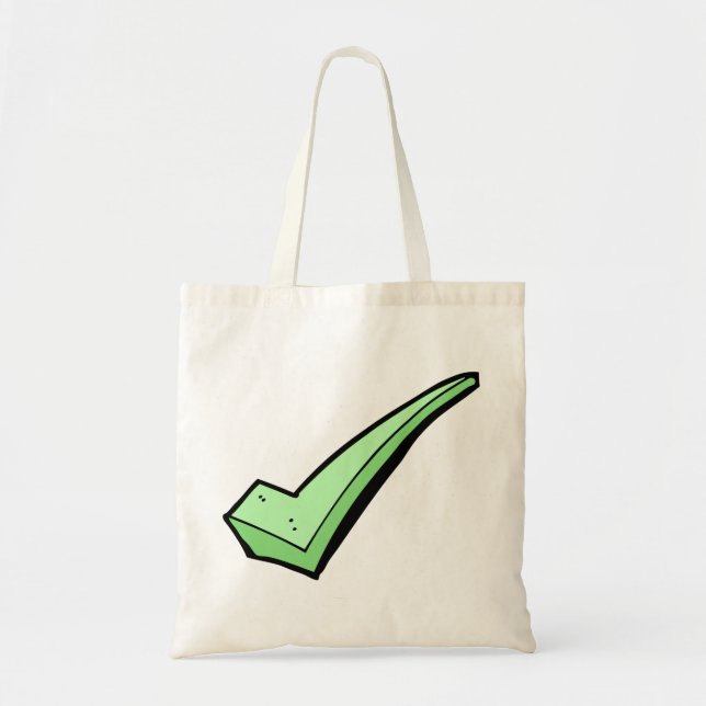 Bolsa Tote Símbolo de Tick Marca de Verificação Verde (Frente)
