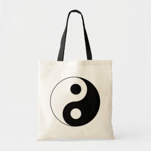 Bolsa Tote Símbolo de Yin branco e preto e Yang
