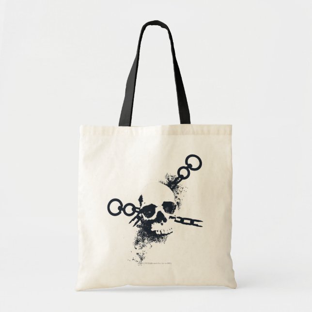 Bolsa Tote Símbolo do crânio do necromante (Frente)