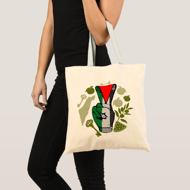 Bolsa Tote Símbolo do Triângulo Vermelho de Resistência com S (Frente (produto))