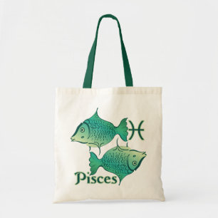 Bolsa Tote Símbolo dos peixes do sinal do zodíaco