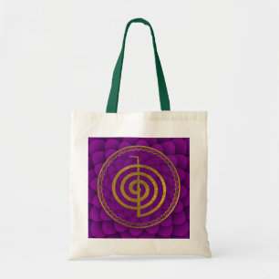 Bolsa Tote Símbolo Dourado de Choku Rei em lótus