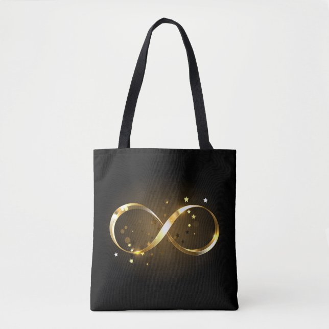 Bolsa Tote Símbolo Infinity do ouro (Frente)