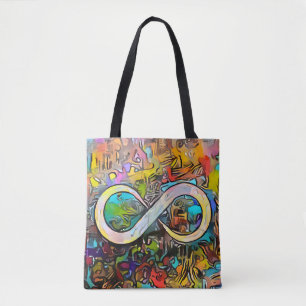 Bolsa Tote Símbolo Infinity    Neurodiversidade de Sensibiliz