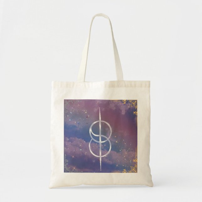 Bolsa Tote símbolo mutante nas nuvens (Frente)