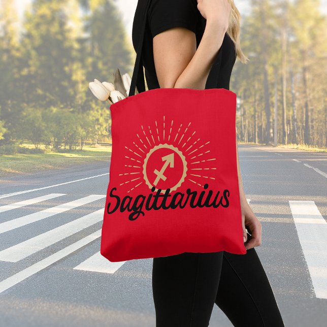 Bolsa Tote Símbolo Sagittarius Starburst (Criador carregado)