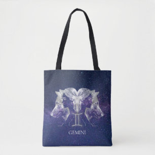 Bolsa Tote Símbolo Zodiac - Sinal de Gemini - Via Látea