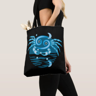 Bolsa Tote Símbolo Zodiac Star - Símbolo do Cancer