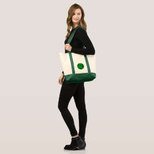 Bolsa Tote Símbolo Zodiacal de Leão Contraste Verde